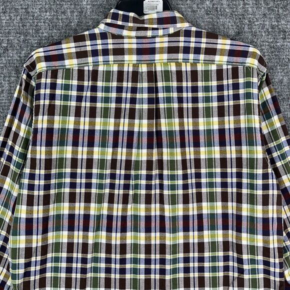 Old Navy Shirt Mens Extra Large Slim Fit Woven Oxford Regular Plaid Button-Front - Picture 4 of 12